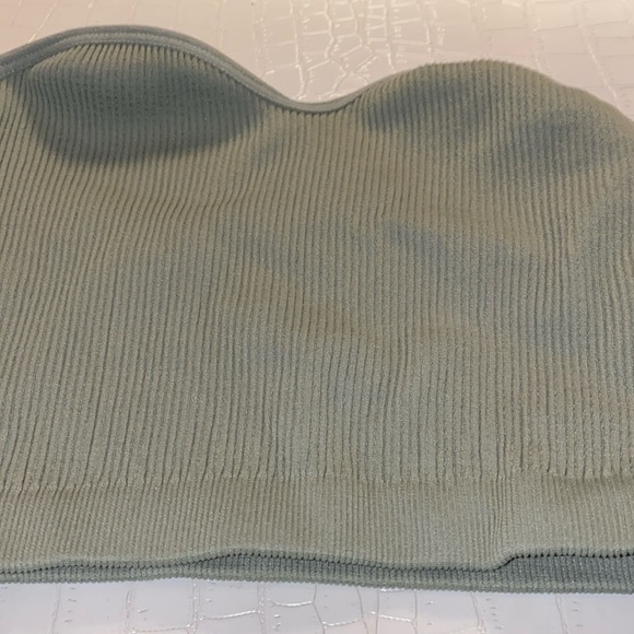 Cotton On XS Mint Green Strapless Bandeau Top with Bustier Style - Picture 7 of 7